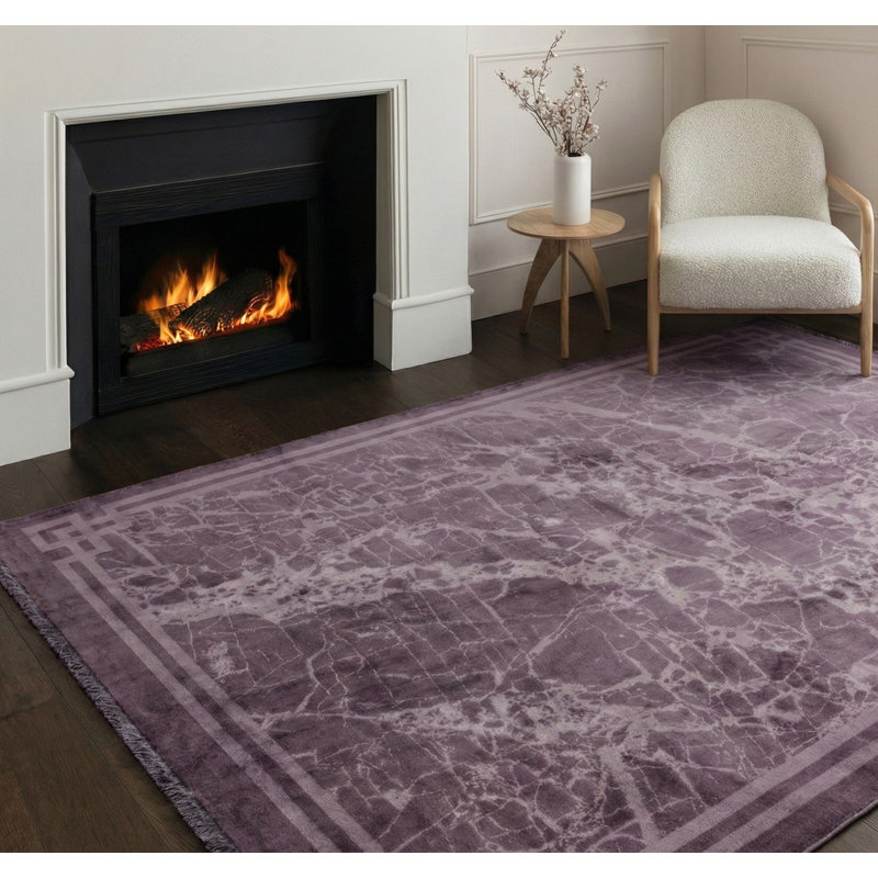 Alessandra Washable Persian Purple Rug, Rectangle 120 x 180cm