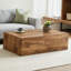 Table basse en bois aggloméré Wabi-Sabi | Table d'appoint et table de chevet 39,4 po-130076959