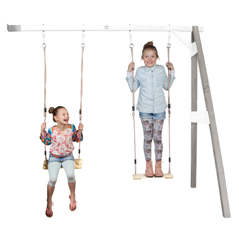 AXI Hemlock Swing Set with 2 Swing(s), Grey/White