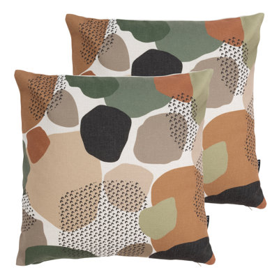 Muted Pebble Print Indoor-Outdoor Cushion, Pack of 2, Multicolour