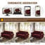 Canapé rembourré en velours de 41,3 po avec garniture cloutée et accoudoirs roulés, canapé Chesterfield moderne de style Mid-Century capitonné, comprenant 1 oreiller, bourgogne-694919419