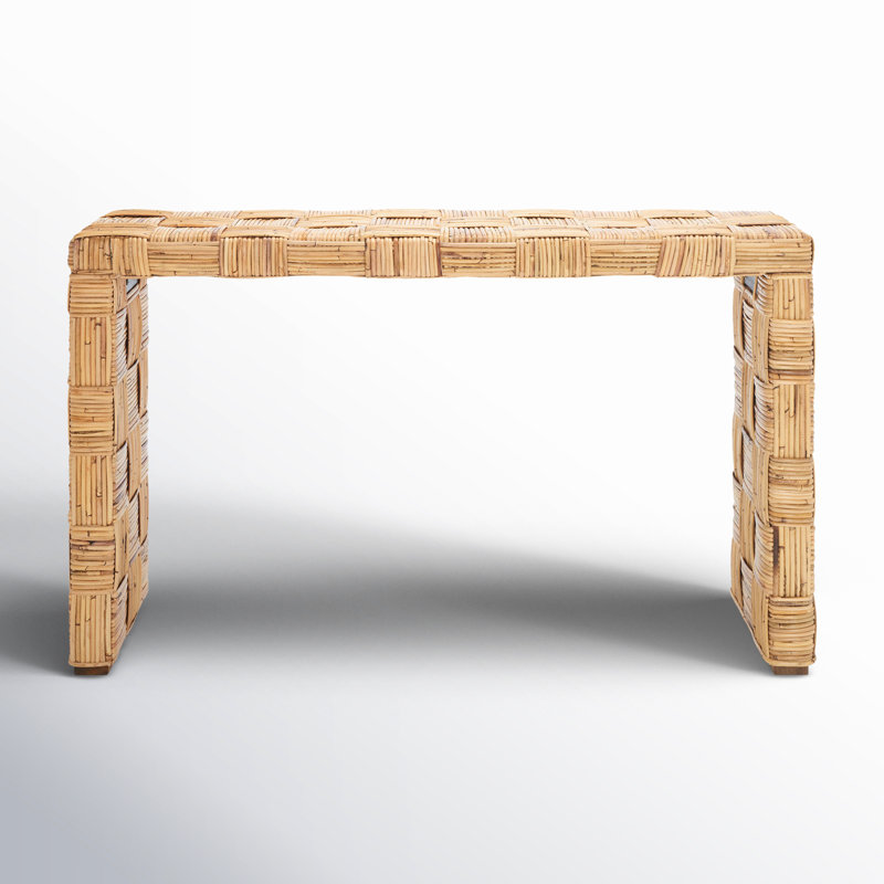 Redrow 51.18'' Console Table, Honey Natural