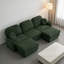 Canapé surdimensionné en chenille de 105 po avec dossier matelassé et coussins ronds, siège profond pour le salon, vert-1933568843