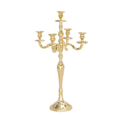 Aluminum Metal Decorative Gold Candelabra