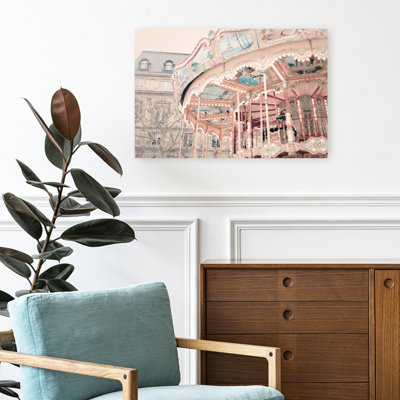 Dreamy Paris Carousel Architecture Wall Art Print by Talitha McQueen - Wrapped Canvas Print