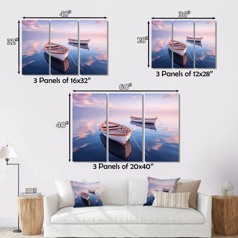 Amae - Bateau, reproduction d'art sur toile, H 32 po x l 48 po x P 1 po