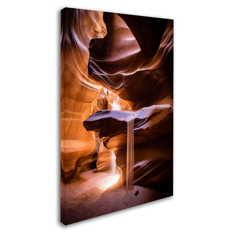 Sand Fall Canyon Landscape Wrapped Canvas Print