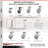 4 Piece Thermoplastic Caster Set
