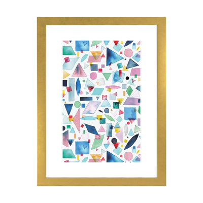 «Geometric P pièces Multi» par Ninola Design - reproduction d'art