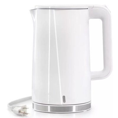 Megachef 1.8 Quart Stainless Steel Electric Tea Kettle – Fast Boil Water Kettle With Auto Shut-off, 360° Swivel Base & Boil-dry Protection