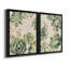Vitrail Succulents I - ensemble de 2 reproductions d'art sur toile encadrées-1253389422-1253389420