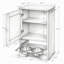 Feeding Station with 1 Storage Cabinets, Pet Feeding Station with 2 Elevated Dog Bowls, Side Hooks, Anti-tip Kit, Hidden Pet Feeder Station for Feeding & Watering