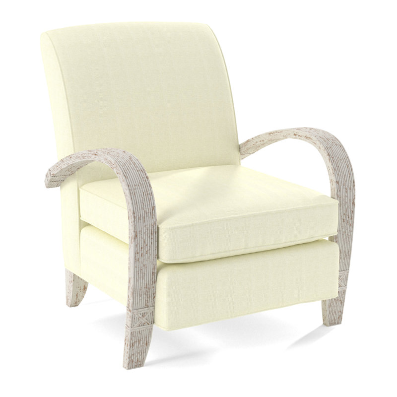 Vero Armchair, Beige Performance Fabric; 0851-73, Antique Frost White