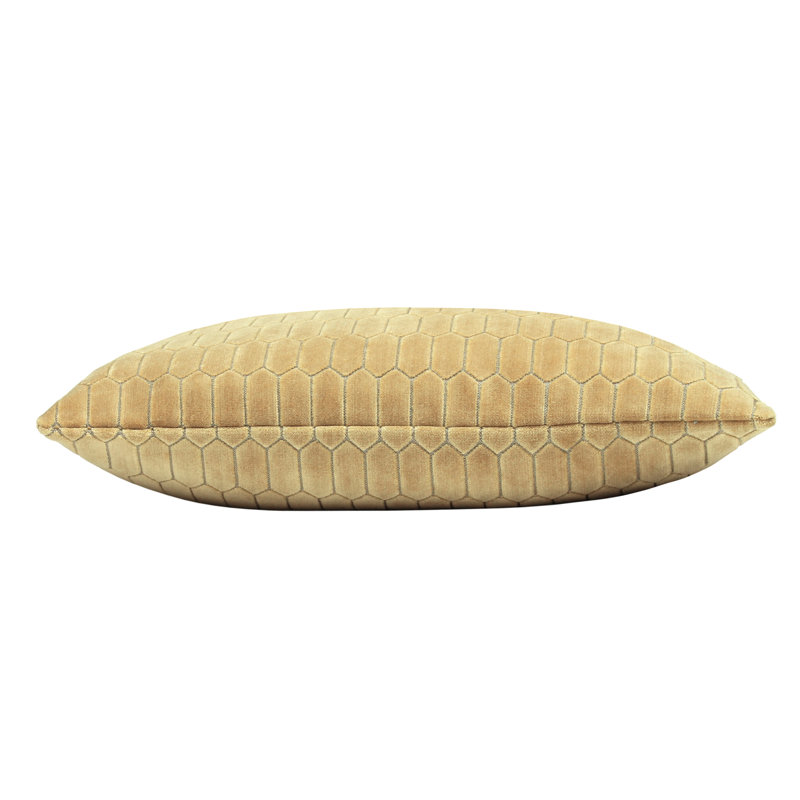 Rialta Geometric Square Throw Pillow Cover, Ochre