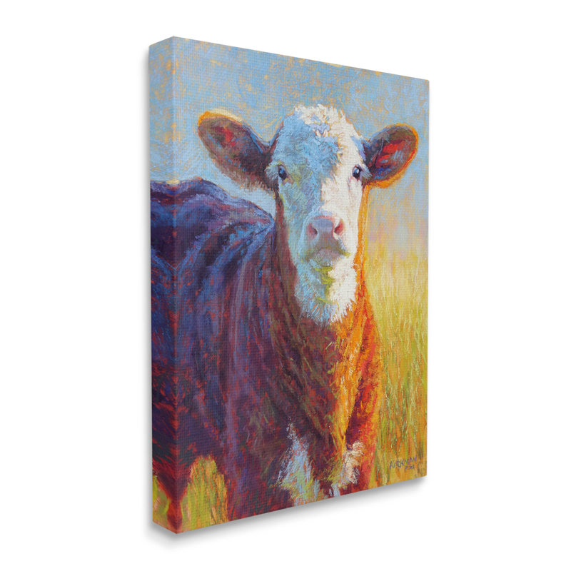 «Happy Cow Farmhouse Grassland» par Rita Kirkman, H 48 po x l 36 po x P 1,5 po