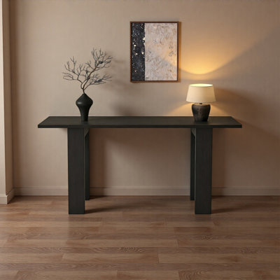 Solid Pine Wood Entryway Console Table