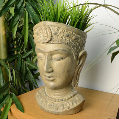 Lynn HEAD PLANTER 30cm Stone Effect