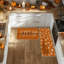 Ensemble de 2 tapis de cuisine orange à motif citrouille Hello, Orange Home Decor, pour profil bas - 17 x 29 et 17 x 47 po