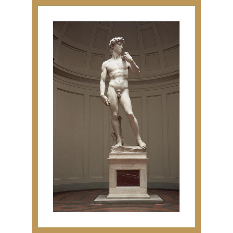 David par Michel-Ange - estampe numérique encadrée, H 41,5 po x l 30,06 po
