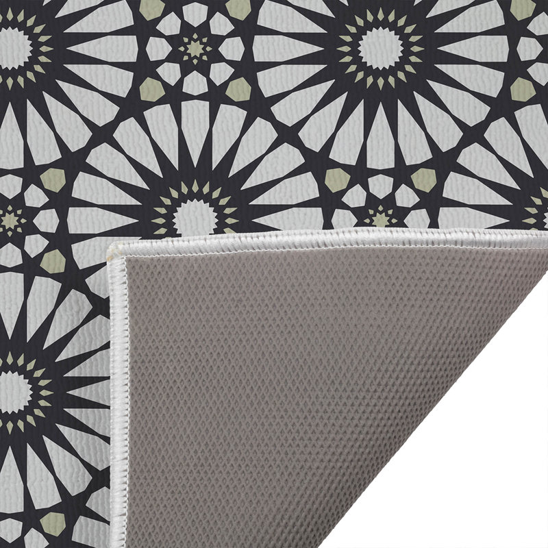 Sylvia Non-Skid Bath Mat, Charcoal, Single - 24" L x 17" W
