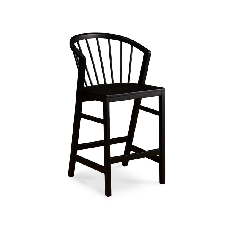 Classic  Bar Stools - Set of 2, Black