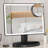 Black Larged LED Lighted 10X Magnifying Portable Tabletop Makeup Vanity Mirror-1748232885