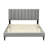 Queen Sized Bed In A Box With Union, Gray Channel Headboard, 42.7" H X 62.59" W 85.31" D, 72 Lb Show Pervaded Box, Fabric D 64" 42.5" H, Principal