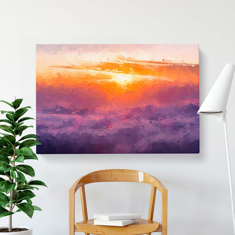 Sunrise Over Bali In Abstract - Wrapped Canvas Print, 60cm H x 91cm W x 3cm D