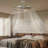 27.56" 3 Blade Modern Ceiling Fan With Light Flush Mount Metal Ceiling Fan with LED Light and Remote