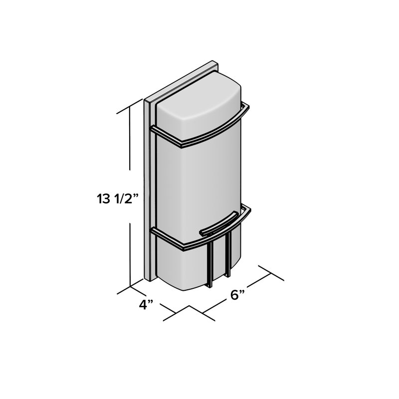 Plafonnier encastré 1 lumières câblée Palmas, (1) incandescente T10 de 100 W