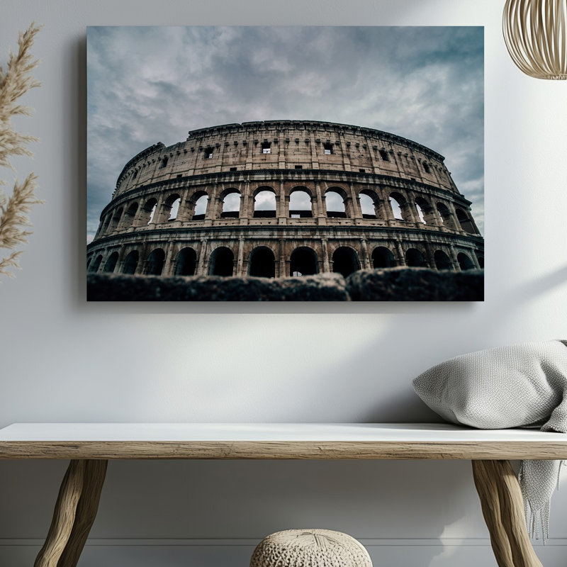 Toile, art dramatique du Colisée à Rome, H 9 po x l 12 po