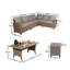 Allena 9 - Person Garden Lounge Set with Cushions-726044371-707359068