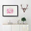 Pink Lisianthus Flower in Abstract - Framed Print-55768831-55768832