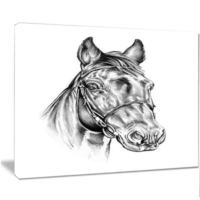 Dessin au crayon à main levée - impression sur toile tendue