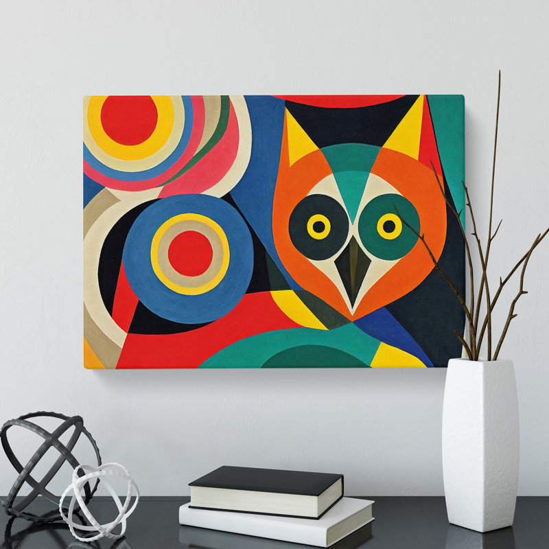 Owl Abstract Art Vol.1 - Wrapped Canvas, 35cm H x 50cm W x 3cm D