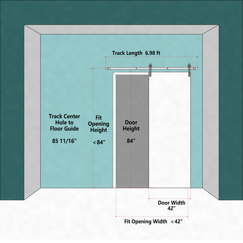 Modern Bypass Barn Door White Design - Manufacture Wood Sliding Bypass Barn Door With Hardware, 84" x 84"