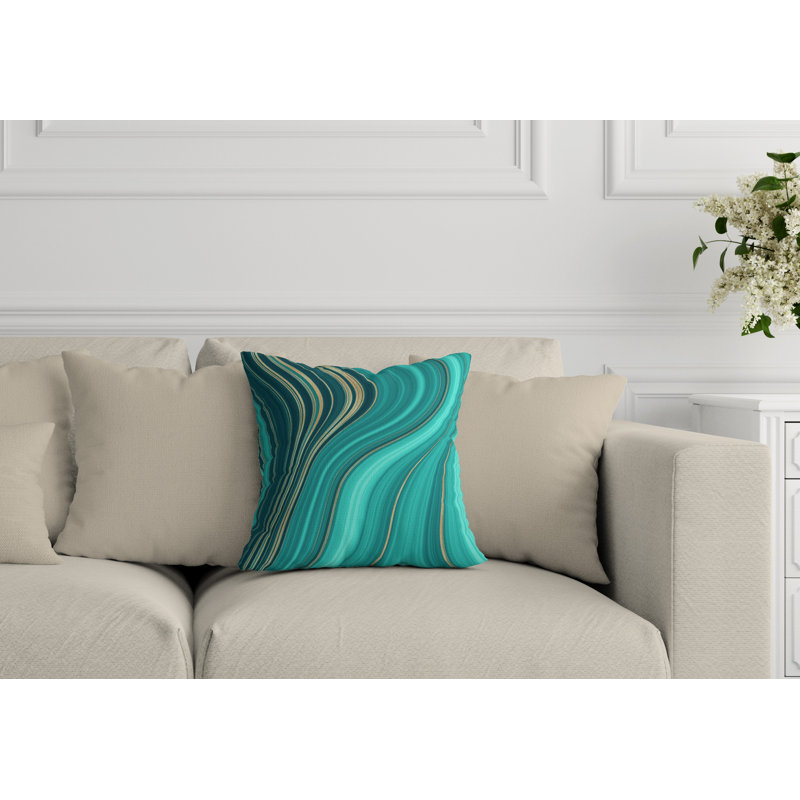 Housse et insert de coussin extérieur d'extérieur, Émeraude, L 19 po x H 19 po