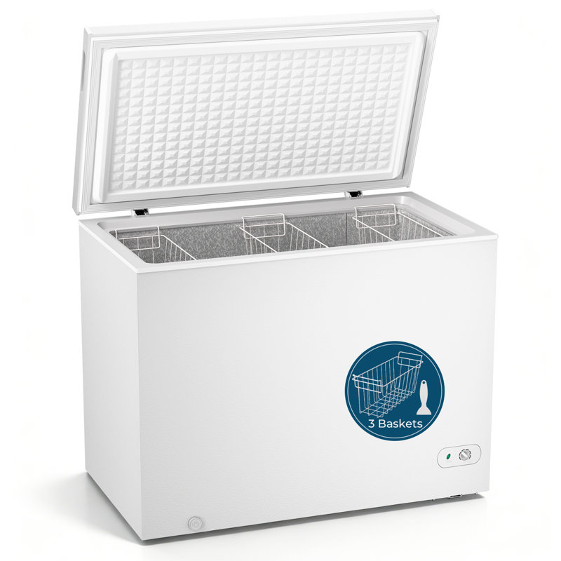 Congélateur coffre Electactic 10 pi cu, thermostat 7 degrés, -7,6 à 6,8 ° F, silencieux et écoénergétique