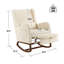 Chaise berçante moderne avec repose-pieds et fauteuil rembourré avec base en bois massif-348260168