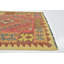 Tapis de zone en laine brun/rouge/crème 3 pi 2 po x 3 pi en laine noué la à la main one-of-kind Lorain