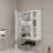 A White MDF Material Mirror Cabinet