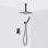 Devon 2-Way Shower Set With Hand Shower Set - Ceiling Mount - 12" Brass
