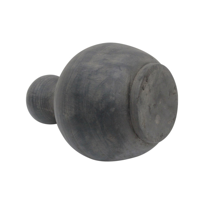 Vase de table en céramique 13 po gris intérieur / extérieur