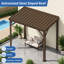 Pavillon de jardin pour terrasse, incliné, avec toit en acier galvanisé incliné-130795656
