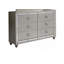 Commode horizontale en bois manufacturé avec 6 tiroirs