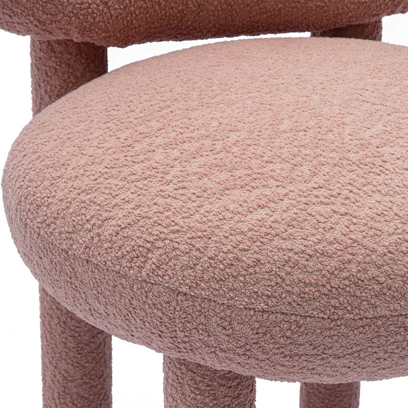 Chaise d'appoint Colgin Boucle, Rose