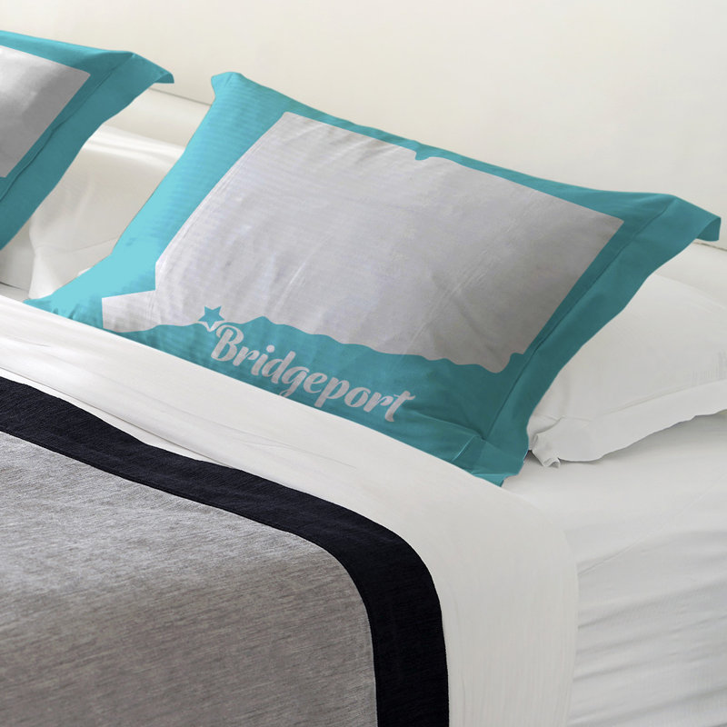 Pink/Purple/Yellow/Gray/Teal/Black/Blue/Green/Violet/Orange/Red Polyester Microfiber Piece Sham, King, Polyester, Teal