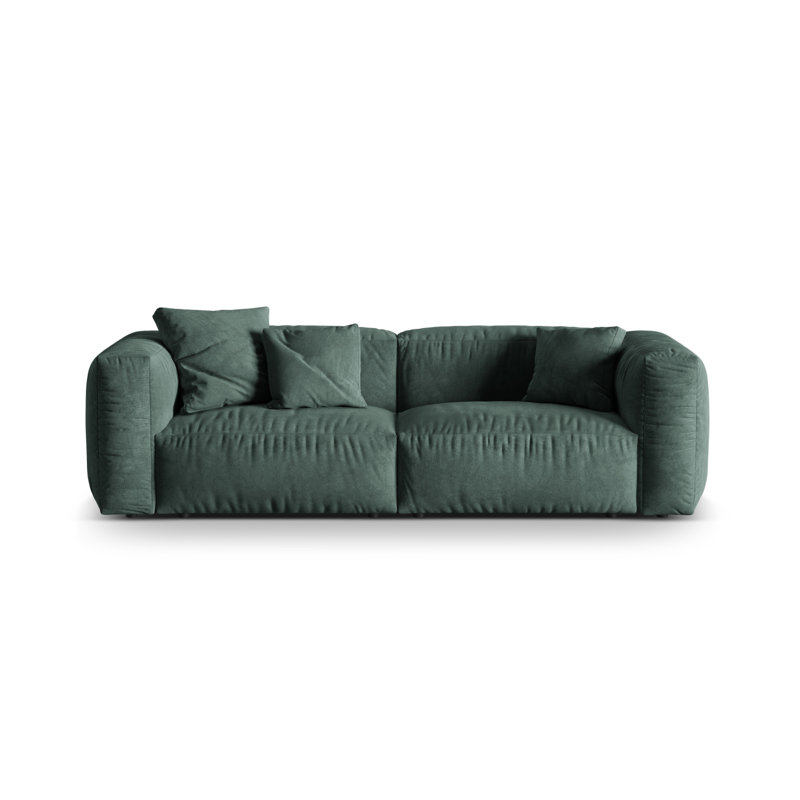 Carlens 3 Seater Velvet Sofa, Petrol