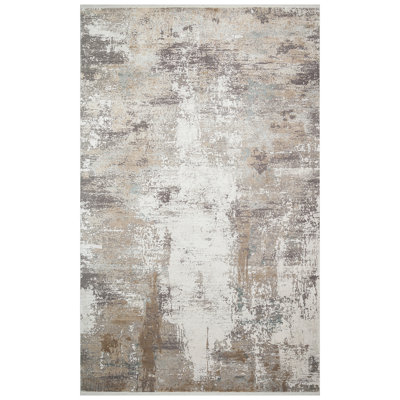 Tapis rectangulaire en acrylique / viscose rectangulaire tissé à la machine 6 pi 7 po x 9 pi 6 po Munroe