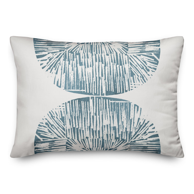 Coussin en forme de coquillage abstrait